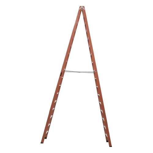 Escada de fibra de vidro 17 degraus 5,1 m modelo americana dupla - ESC17510 Escada de fibra de vidro 17 degraus 5,1 m modelo americana dupla - ESC17510