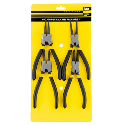 Jogo de alicates para anéis internos e externos 7 Jogo de alicates para anéis internos e externos 7