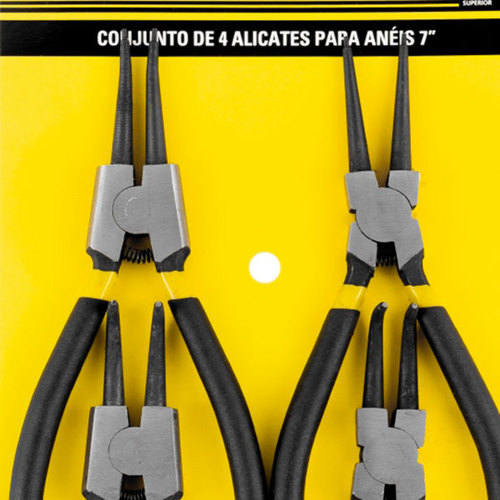 Jogo de alicates para anéis internos e externos 7 Jogo de alicates para anéis internos e externos 7