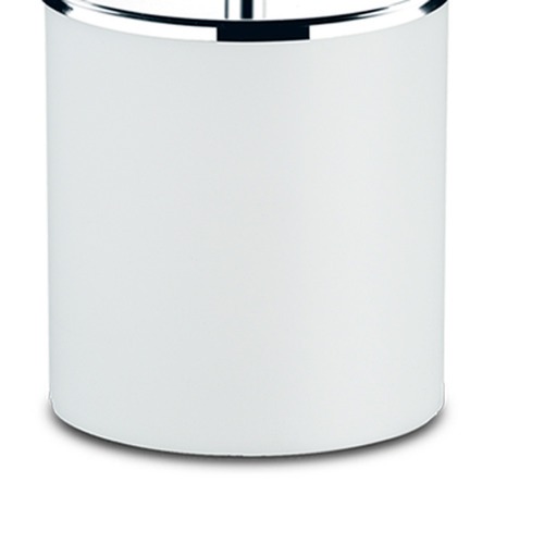 Lixeira plástica branca com tampa inox 5,4L Decorline - 3400/202 Lixeira plástica branca com tampa inox 5,4L Decorline - 3400/202