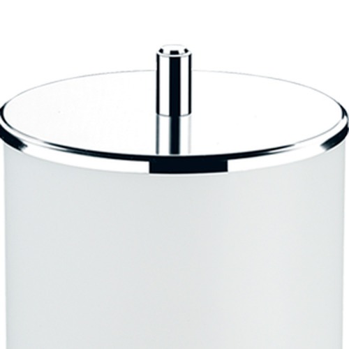 Lixeira plástica branca com tampa inox 5,4L Decorline - 3400/202 Lixeira plástica branca com tampa inox 5,4L Decorline - 3400/202