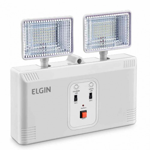 Luminária de emergência LED 2.000 lúmens com 2 faróis - 48LEM2KL0000 110V/220V Luminária de emergência LED 2.000 lúmens com 2 faróis - 48LEM2KL0000 110V/220V