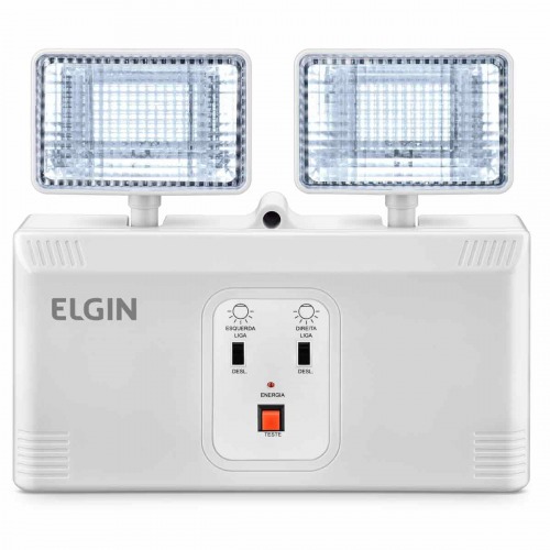 Luminária de emergência LED 2.000 lúmens com 2 faróis - 48LEM2KL0000 110V/220V Luminária de emergência LED 2.000 lúmens com 2 faróis - 48LEM2KL0000 110V/220V