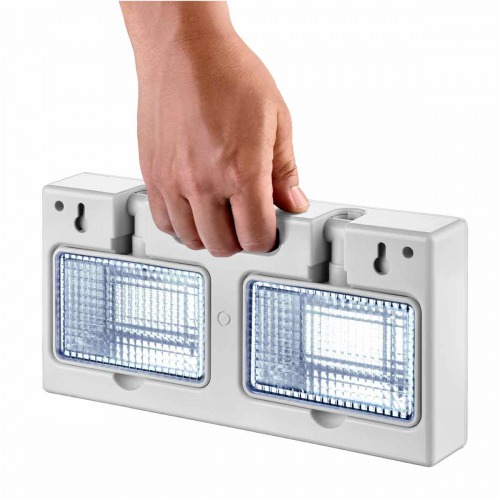 Luminária de emergência LED 2.000 lúmens com 2 faróis - 48LEM2KL0000 110V/220V Luminária de emergência LED 2.000 lúmens com 2 faróis - 48LEM2KL0000 110V/220V