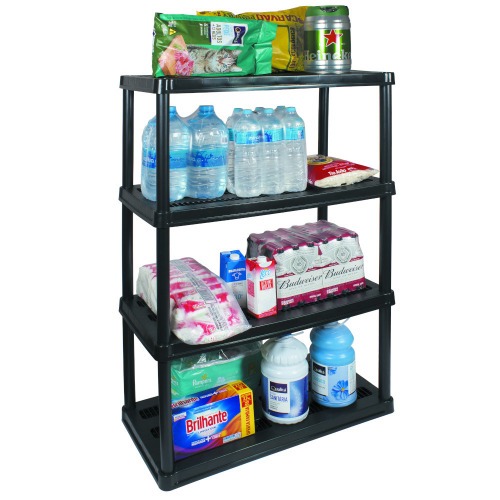 Estante plástica com 4 prateleiras - PTR13 Estante plástica com 4 prateleiras - PTR13