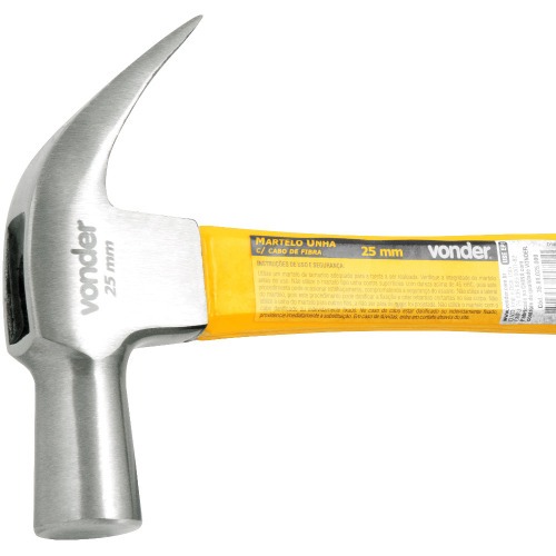 Martelo unha 25 mm cabo de fibra Martelo unha 25 mm cabo de fibra