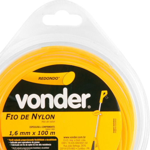 Fio de nylon para aparador de grama 1,6 mm x 100 metros Fio de nylon para aparador de grama 1,6 mm x 100 metros