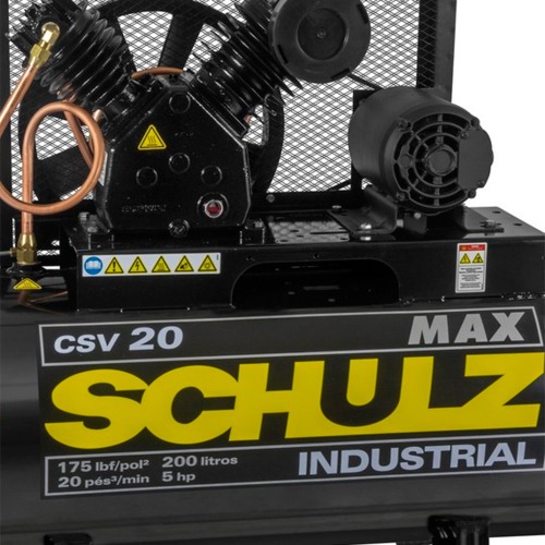 Compressor de ar 20 pés 200 litros 5 hp monofásico - CSV20/200 MAX 220V Compressor de ar 20 pés 200 litros 5 hp monofásico - CSV20/200 MAX 220V