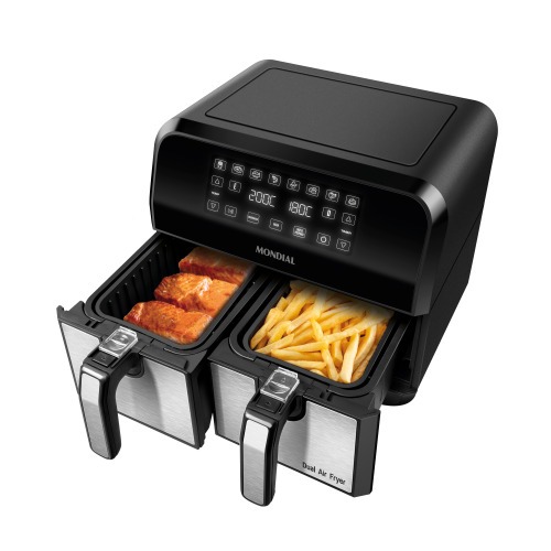 Fritadeira elétrica sem óleo Air Fryer Dual com cesto duplo 8L 2000 Watts - AFD-01-BI 220V Fritadeira elétrica sem óleo Air Fryer Dual com cesto duplo 8L 2000 Watts - AFD-01-BI 220V