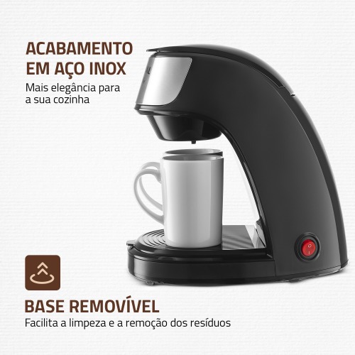 Cafeteira elétrica 2 xícaras preta Smart Coffee - C-42-2X-BI 110V Cafeteira elétrica 2 xícaras preta Smart Coffee - C-42-2X-BI 110V
