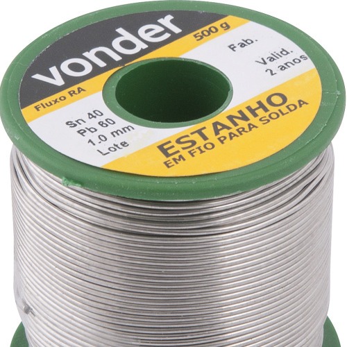 Estanho em fio 1,0 mm 40 x 60 com 500 g Estanho em fio 1,0 mm 40 x 60 com 500 g