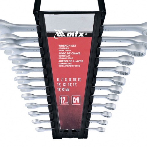 Jogo de chave combinada de 6 a 22 mm aço cromo vanádio com 12 peças Jogo de chave combinada de 6 a 22 mm aço cromo vanádio com 12 peças