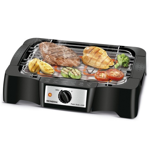 Churrasqueira elétrica portátil 1.200 watts Pratic Steak & Grill - CH-07 110V Churrasqueira elétrica portátil 1.200 watts Pratic Steak & Grill - CH-07 110V