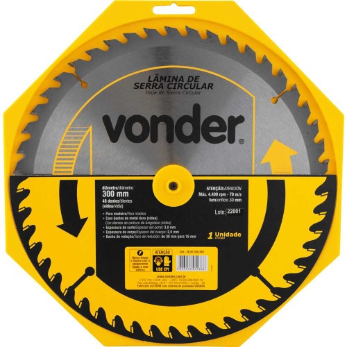 Disco de serra para madeira 300 x 30 mm 48 dentes Disco de serra para madeira 300 x 30 mm 48 dentes