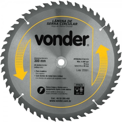 Disco de serra para madeira 300 x 30 mm 48 dentes Disco de serra para madeira 300 x 30 mm 48 dentes