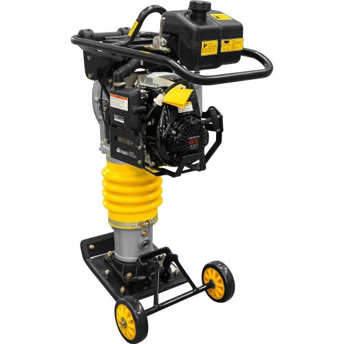 Compactador de solo tipo sapo a gasolina 330 x 285 mm 3,6 hp 4T com rodas Compactador de solo tipo sapo a gasolina 330 x 285 mm 3,6 hp 4T com rodas
