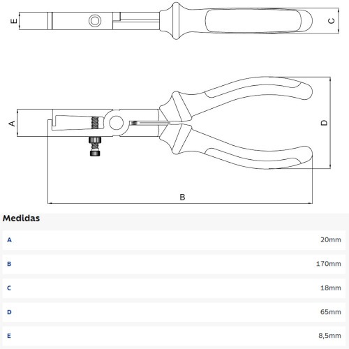 Alicate desencapados de fios isolado 1000V 7 Alicate desencapados de fios isolado 1000V 7