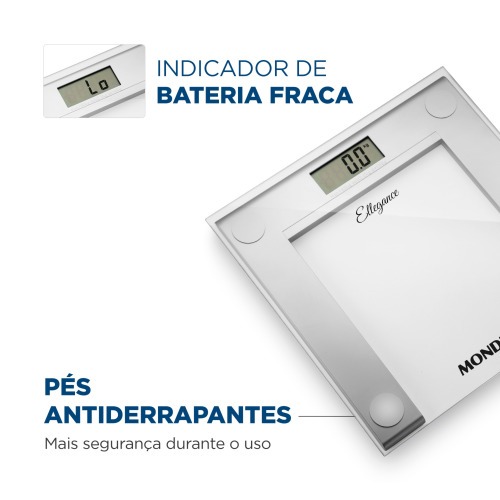 Balança digital para banheiro capacidade 150 kg Ellegance - BL-03 Balança digital para banheiro capacidade 150 kg Ellegance - BL-03