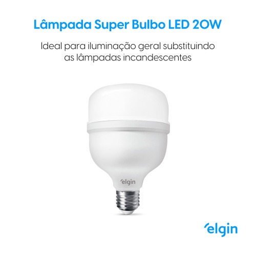 Lâmpada led super bulbo 20W 1680 lúmens branca fria - A80 110V/220V Lâmpada led super bulbo 20W 1680 lúmens branca fria - A80 110V/220V
