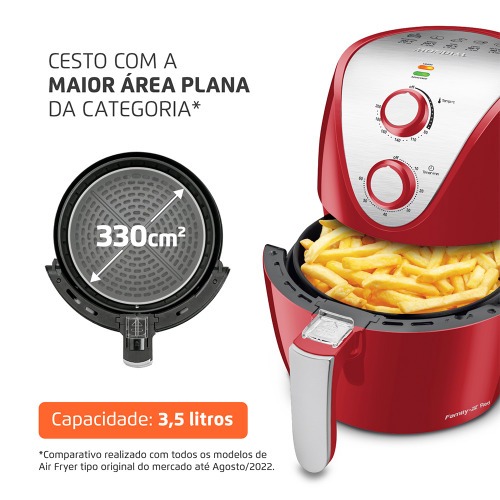 Fritadeira elétrica sem óleo Air Fryer 3,5L 1.500 Watts - AF-32-RI 110V Fritadeira elétrica sem óleo Air Fryer 3,5L 1.500 Watts - AF-32-RI 110V