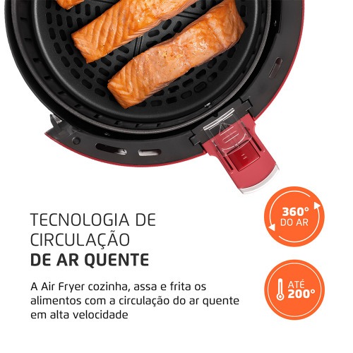 Fritadeira elétrica sem óleo Air Fryer 3,5L 1.500 Watts - AF-32-RI 110V Fritadeira elétrica sem óleo Air Fryer 3,5L 1.500 Watts - AF-32-RI 110V