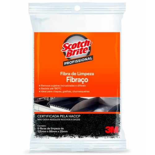Esponja de limpeza fibraço 87 x 125 mm - Scotch Brite Esponja de limpeza fibraço 87 x 125 mm - Scotch Brite