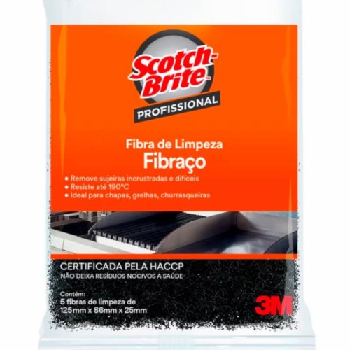 Esponja de limpeza fibraço 87 x 125 mm - Scotch Brite Esponja de limpeza fibraço 87 x 125 mm - Scotch Brite