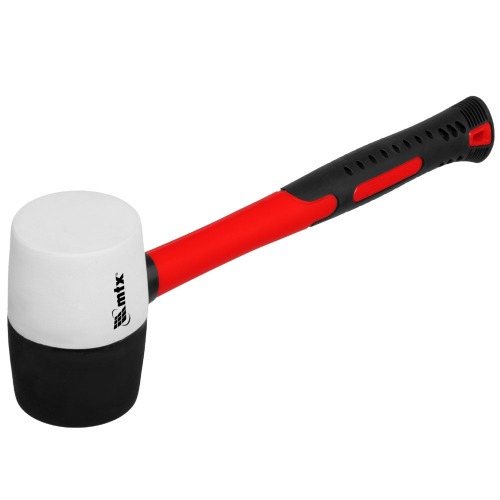 Martelo de borracha 450 g preto e branco cabo em fibra de vidro - 111719 Martelo de borracha 450 g preto e branco cabo em fibra de vidro - 111719