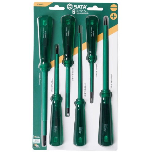 Jogo de chave de fenda e phillips com 6 peças - ST08041L Jogo de chave de fenda e phillips com 6 peças - ST08041L