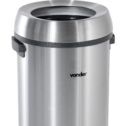 Lixeira redonda inox sem tampa 65 L Lixeira redonda inox sem tampa 65 L