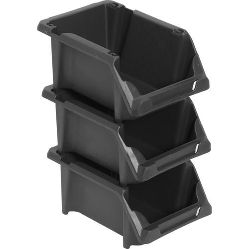 Gaveta plástica para estante nº 3 preta modelo prático Gaveta plástica para estante nº 3 preta modelo prático