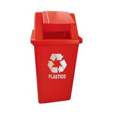 Cesto coletor de lixo 60L com tampa com adesivo - CC61VM Cesto coletor de lixo 60L com tampa com adesivo - CC61VM