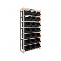 Estante metálica com 21 gavetas n° 7 preta Estante metálica com 21 gavetas n° 7 preta