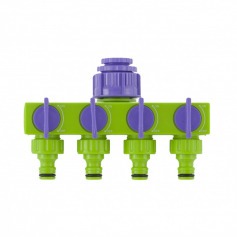 Derivação para mangueira com 4 saídas ajustáveis 1/2 Derivação para mangueira com 4 saídas ajustáveis 1/2