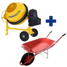Kit Betoneira 400 litros 2 hp monofásica + Carrinho de mão caçamba metálica 45L Kit Betoneira 400 litros 2 hp monofásica + Carrinho de mão caçamba metálica 45L