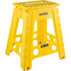 Banqueta plástica dobrável altura 450mm amarela Banqueta plástica dobrável altura 450mm amarela