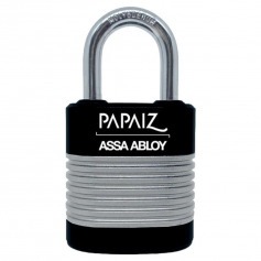 Cadeado em aço lâminado 40 mm com chave plana e capa de alta proteção Cadeado em aço lâminado 40 mm com chave plana e capa de alta proteção