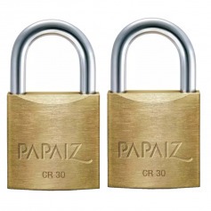 Kit 2 cadeados em latão de 30 mm - CR30 Kit 2 cadeados em latão de 30 mm - CR30