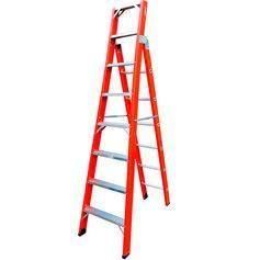 Escada de fibra de vidro 6 / 9 degraus 1,80 x 2,95 m modelo multiuso - FMU-6/9 Escada de fibra de vidro 6 / 9 degraus 1,80 x 2,95 m modelo multiuso - FMU-6/9