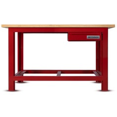 Bancada aberta 1500 x 600 mm com 1 gaveta tampo de madeira pinus - RLL-200 Bancada aberta 1500 x 600 mm com 1 gaveta tampo de madeira pinus - RLL-200