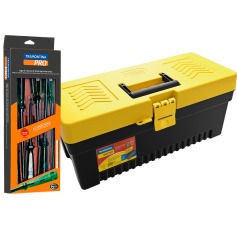 Jogo de chave fenda e phillips isolada 6 peças + Caixa plástica para ferramentas 17 Jogo de chave fenda e phillips isolada 6 peças + Caixa plástica para ferramentas 17