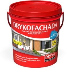 Impermeabilizante líquido 3,6 litros 3 em 1 para fachadas - DRYKOFACHADA Impermeabilizante líquido 3,6 litros 3 em 1 para fachadas - DRYKOFACHADA