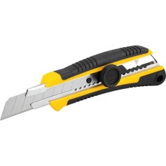 Estilete largo 18 mm emborrachado trava giratória - ES 180 Estilete largo 18 mm emborrachado trava giratória - ES 180