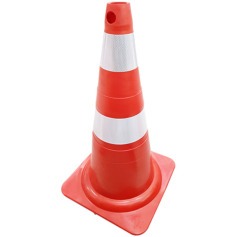Cone para sinalização 75 cm com 2 faixas - 700.00652 Cone para sinalização 75 cm com 2 faixas - 700.00652