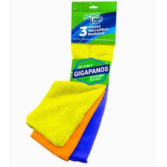 Pano multiuso em microfibra para limpeza 60 x 90 cm 3 peças - NVA 490 Pano multiuso em microfibra para limpeza 60 x 90 cm 3 peças - NVA 490