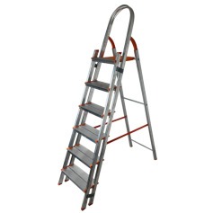 Escada de alumínio com 6 degraus duplos residencial - EMD006 Escada de alumínio com 6 degraus duplos residencial - EMD006