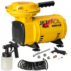 Compressor de ar direto 2,3 pés 1/3 hp com acessórios - Jet Fácil Plus Compressor de ar direto 2,3 pés 1/3 hp com acessórios - Jet Fácil Plus
