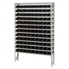 Estante metálica com 108 gavetas n°3 preta Estante metálica com 108 gavetas n°3 preta