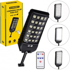 Luminária solar led com sensor de movimento 6600mAh - BOM-4214 Luminária solar led com sensor de movimento 6600mAh - BOM-4214