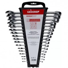 Jogo de chave combinada 6 a 22 mm aço cromo vanádio 17 peças - R09105017 Jogo de chave combinada 6 a 22 mm aço cromo vanádio 17 peças - R09105017